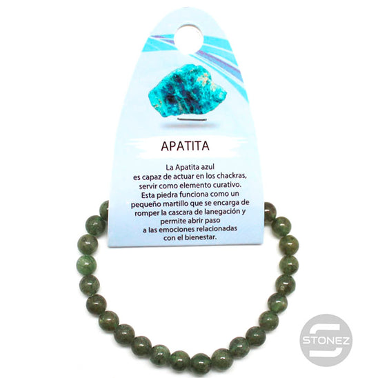 6059400 Pulsera Piedra Natural Apatita Verde 6 mm