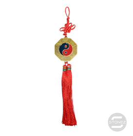 60623 Colgante Feng Shui Yin Yang Y Espejo Bagua 25 Cms Aprox Largo