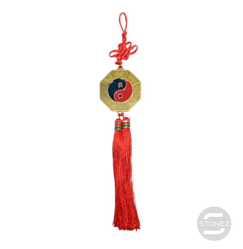 Cargue la imagen en el visor de la galería, 60623 Colgante Feng Shui Yin Yang Y Espejo Bagua 25 Cms Aprox Largo
