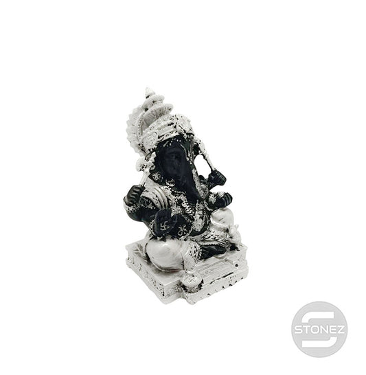 60640 PLATA Figura En Resina Diosa Ganesha 12,5 X 9 Cms Aprox.