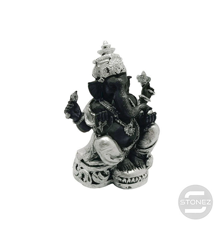 Cargue la imagen en el visor de la galería, 60643 PLATA Figura En Resina Diosa Ganesha 12,5 X 10 Cms Aprox.
