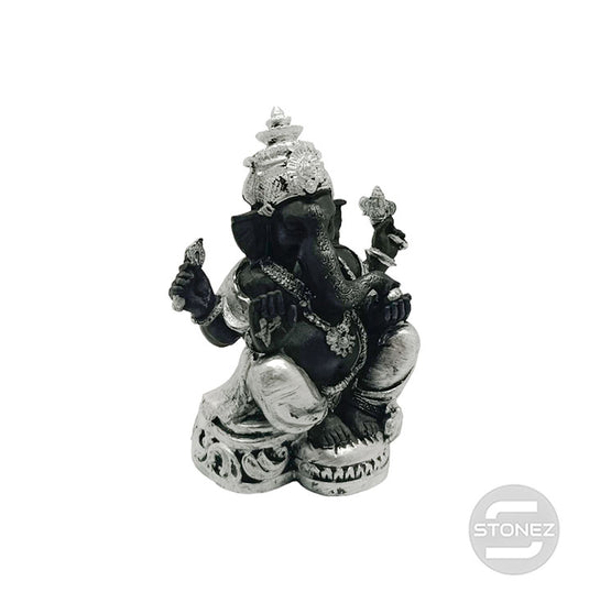 60643 PLATA Figura En Resina Diosa Ganesha 12,5 X 10 Cms Aprox.