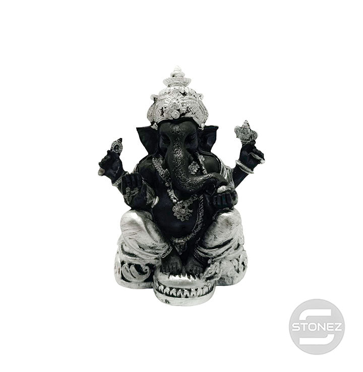 Cargue la imagen en el visor de la galería, 60643 PLATA Figura En Resina Diosa Ganesha 12,5 X 10 Cms Aprox.
