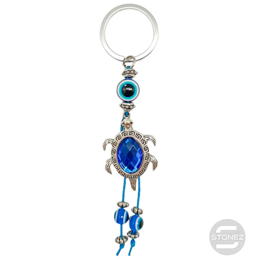 6075200 Llavero Metal Ojo Turco Tortuga y Cristal