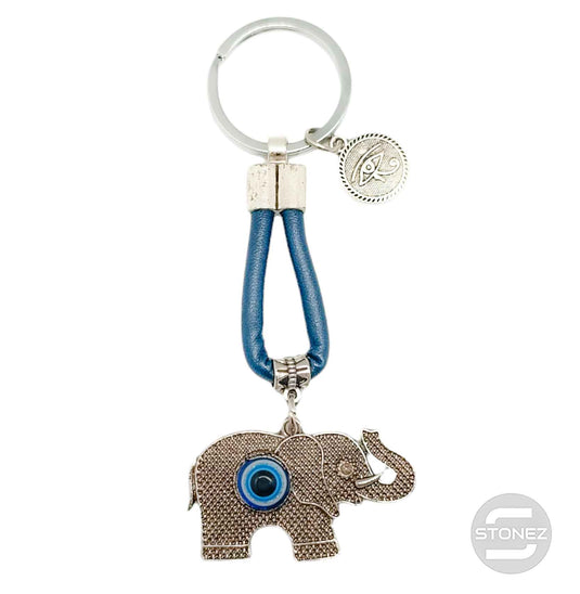 6076900 Llavero Metal Ojo Turco Elefante y Cristal