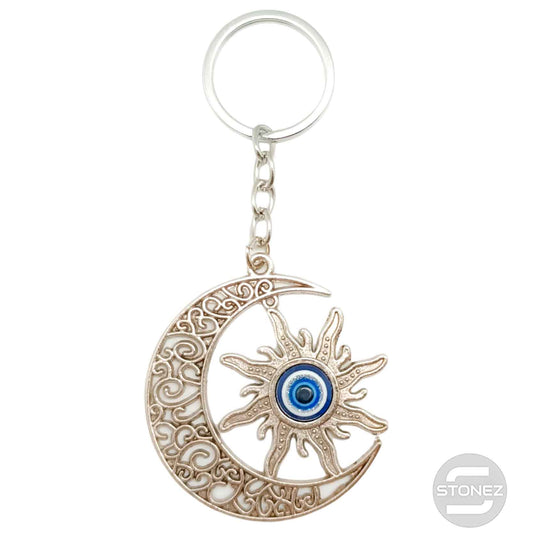6077400 Llavero Metal Ojo Turco Luna y Sol
