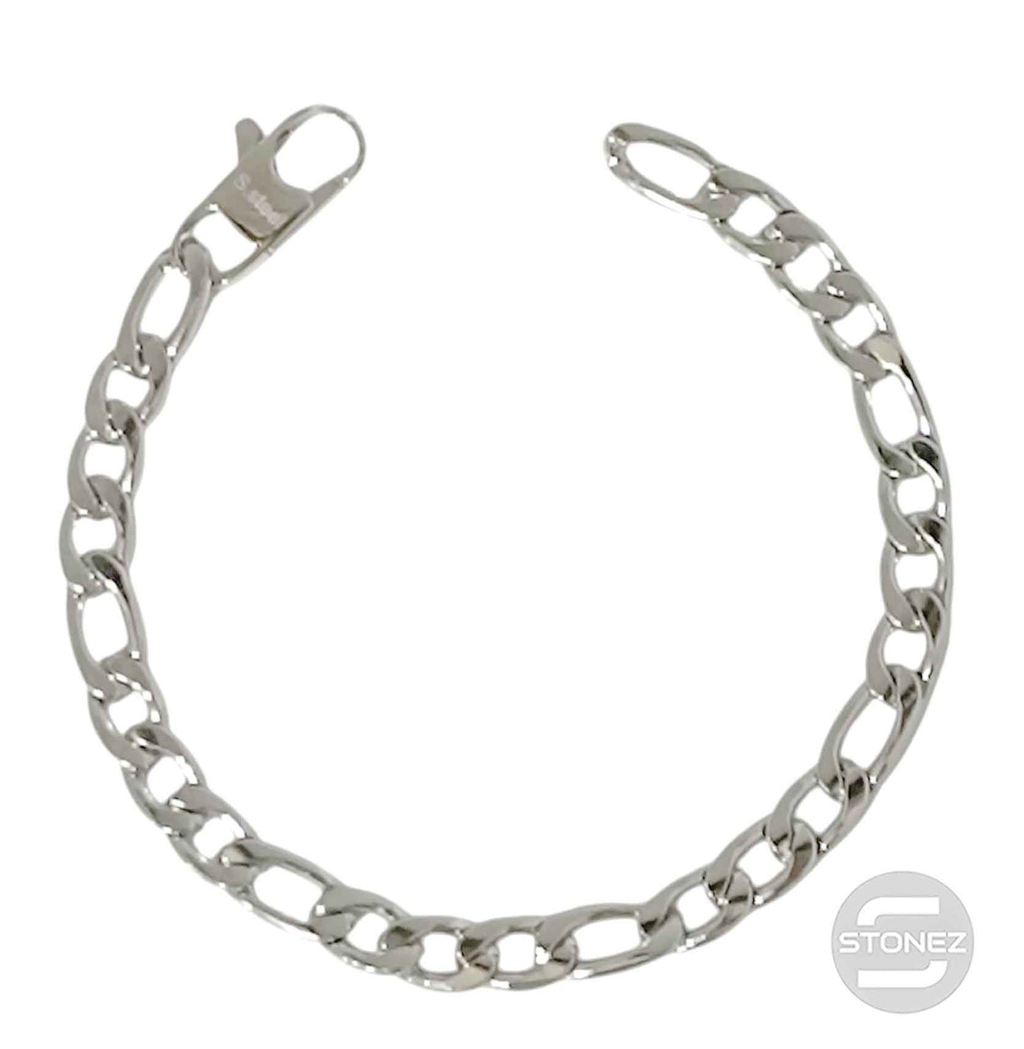 60777 Pulsera Eslabones Acero 7 mm Grosor  22Cms Largo Aprox