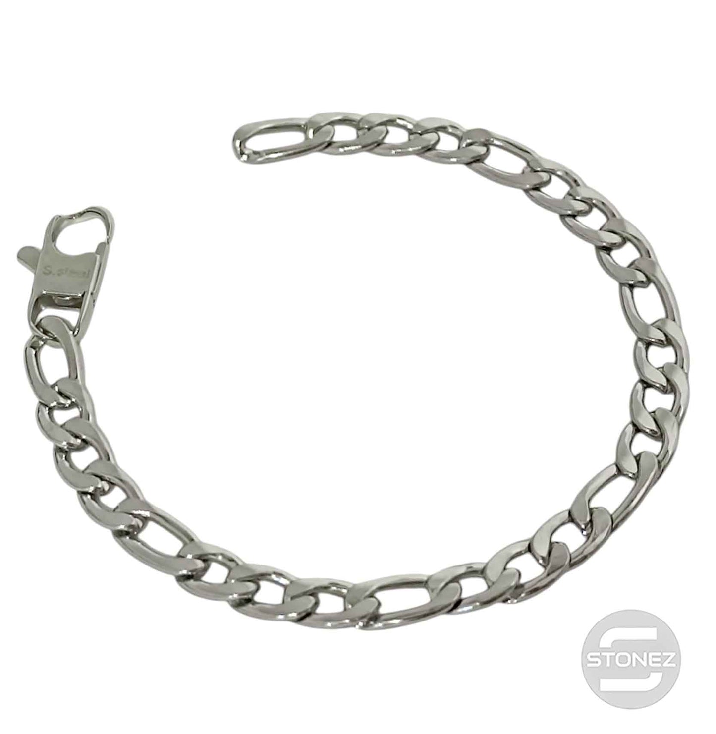 60777 Pulsera Eslabones Acero 7 mm Grosor  22Cms Largo Aprox