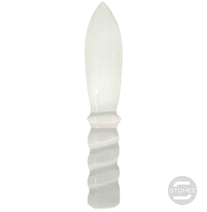 60793-01 Cuchillo/Puñal  Selenita 20 Cms Aprox