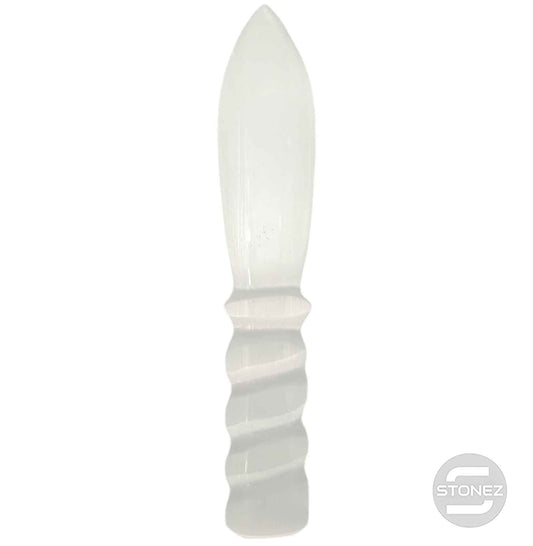 60793-01 Cuchillo/Puñal  Selenita 20 Cms Aprox