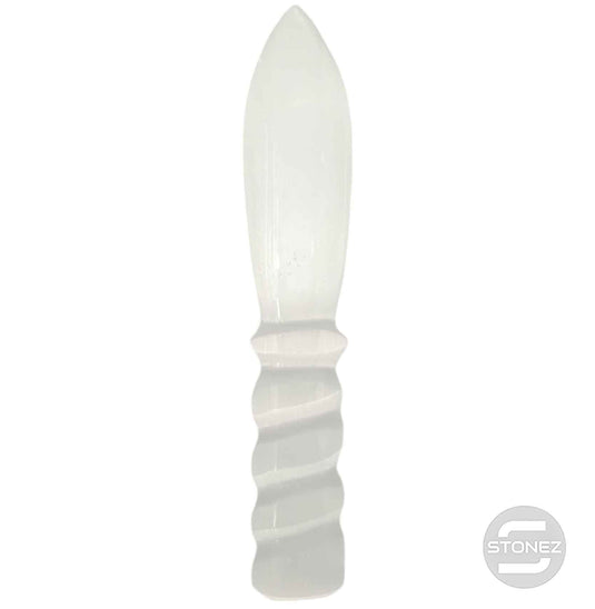 60793-01 Cuchillo/Puñal  Selenita 20 Cms Aprox