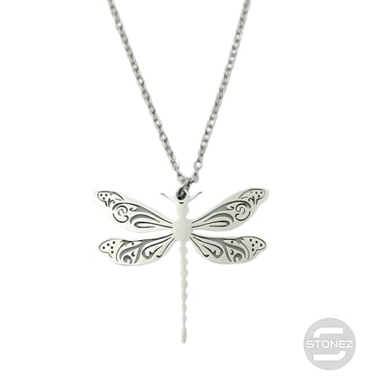 60797-62 Collar Acero Libelula 20 mm Cadena 40+5 Cms - stonez