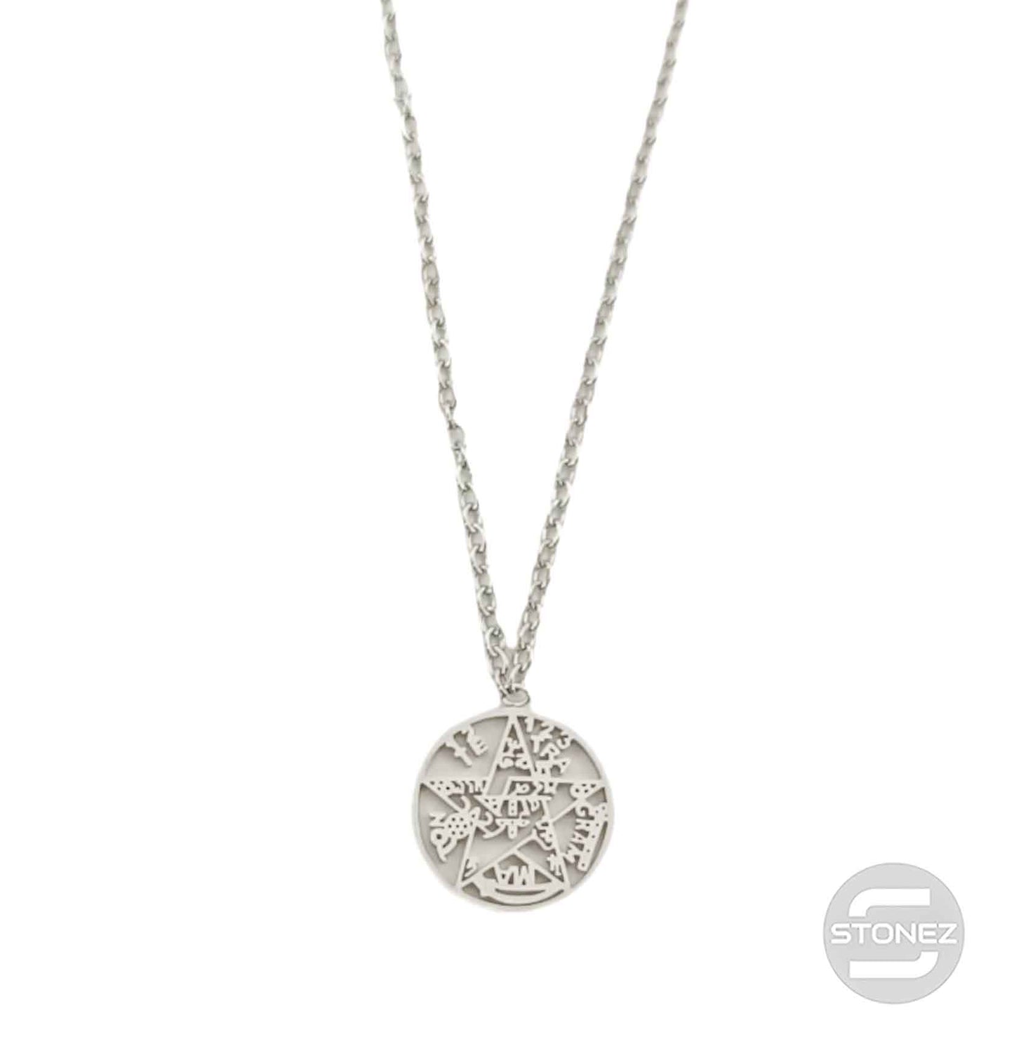 60797-66 Collar Acero Tetragramaton 1 cms Y Cadena 40+5 Cms.