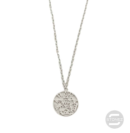 60797-66 Collar Acero Tetragramaton 1 cms Y Cadena 40+5 Cms.