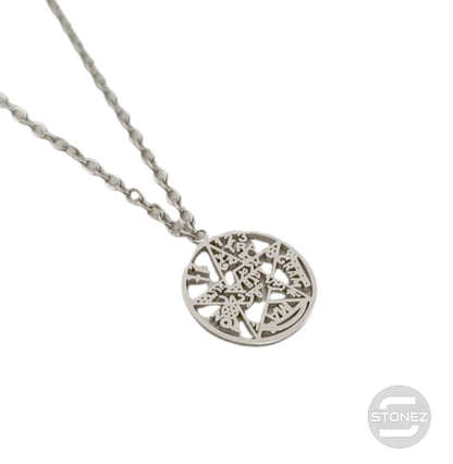 60797-66 Collar Acero Tetragramaton 1 cms Y Cadena 40+5 Cms.