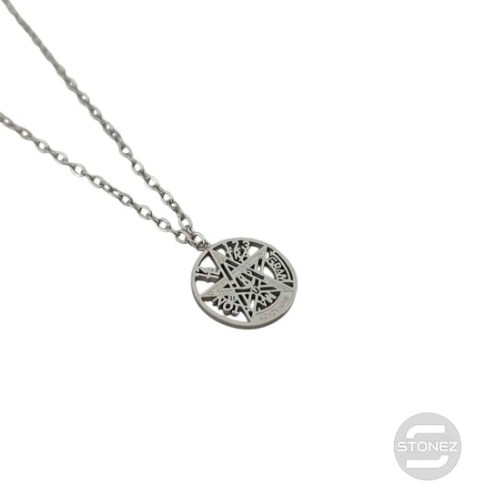 6797-70 Collar Acero Mini Tetragramaton Cadena 40+5 Cms