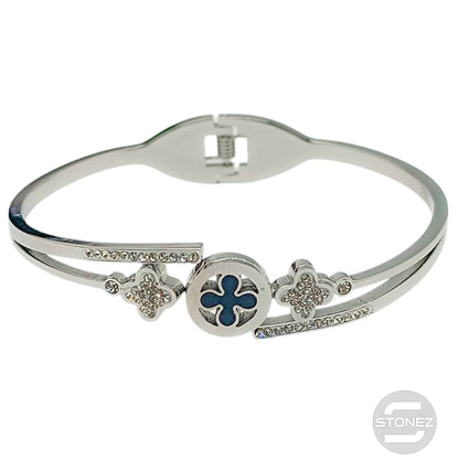 60914-06 Pulsera Acero Brazalete Con Apertura De Muelle - stonez