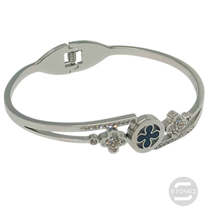 60914-06 Pulsera Acero Brazalete Con Apertura De Muelle - stonez
