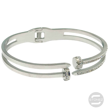 60914-08 Pulsera Acero Brazalete Con Apertura De Muelle