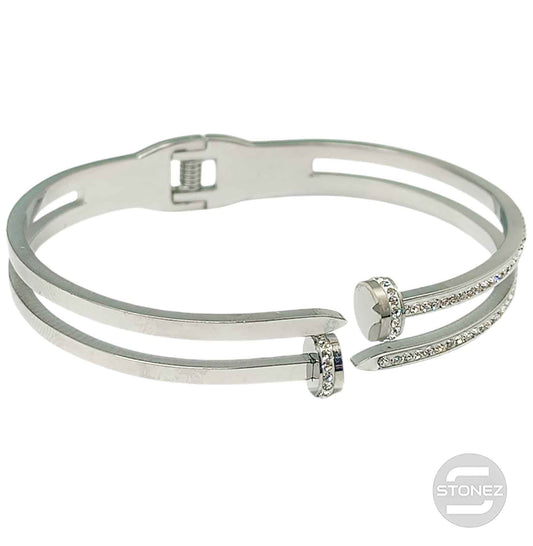 60914-08 Pulsera Acero Brazalete Con Apertura De Muelle