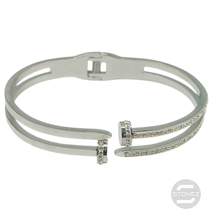 60914-08 Pulsera Acero Brazalete Con Apertura De Muelle