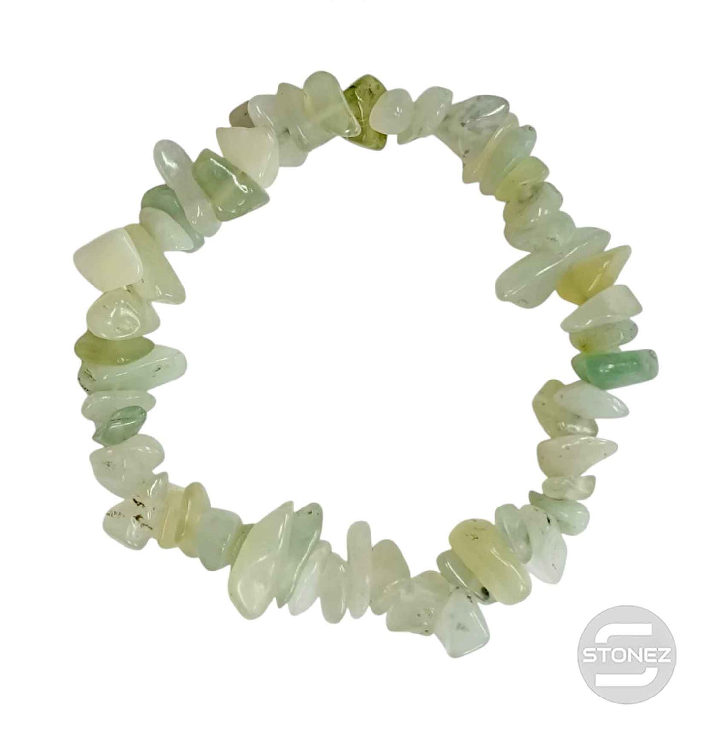 60954-93 Pulsera Piedra Natural Chips Jade Claro