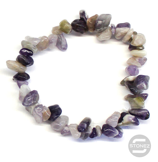 60954-05 Pulsera Piedra Natural Chips Amatista