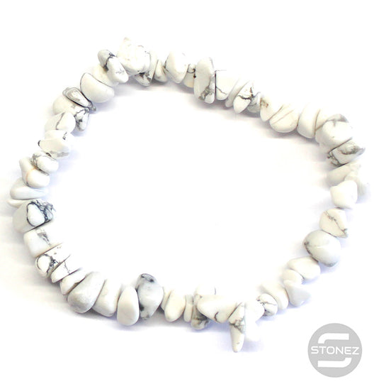 60954-14 Pulsera Piedra Natural Chips Howlite