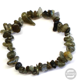 60954-22 Pulsera Piedra Natural Chips Labradorita.