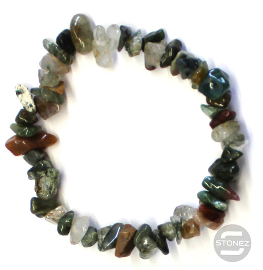 60954-35 Pulsera Piedra Natural Chips Agata India