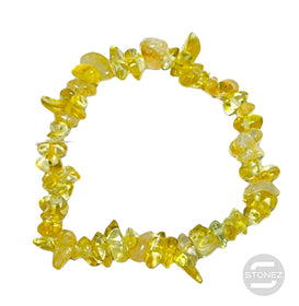 60954-53 Pulsera Piedra Natural Chips Citrino Sintético