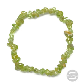 60955-83 Pulsera Piedra Natural Chips Olivino