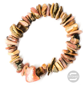 60955-98 Pulsera Piedra Natural Chips Rodocrosita