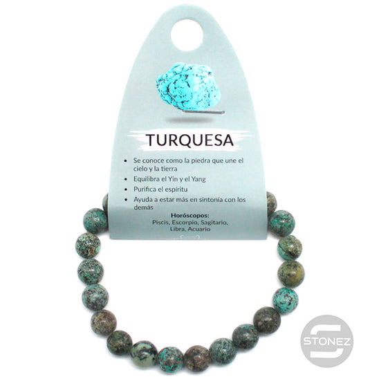 6095700 Pulsera Piedra Natural Turquesa Africana 8 mm