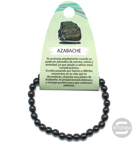 6096100 Pulsera Piedra Natural Azabache 6 mm