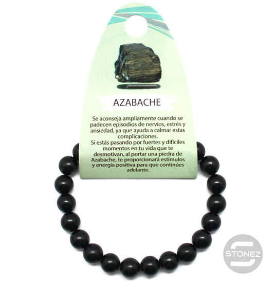 6096200 Pulsera Piedra Natural Azabache 8 mm