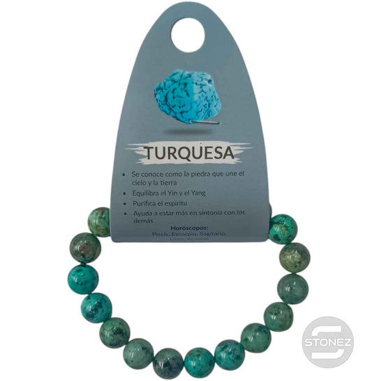 609700 Pulsera Piedra Natural Turquesa Africana 10 mm