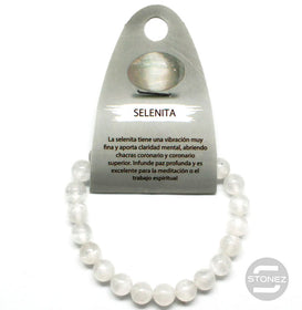 6097100 Pulsera Piedra Natural Selenita 8 mm