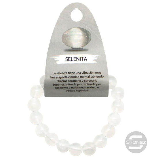 6097200 Pulsera Piedra Natural Selenita 10 mm