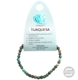 6097500 Pulsera Piedra Natural Turquesa Africana 4 mm