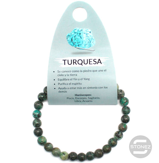 6097600 Pulsera Piedra Natural Turquesa Africana 6 mm