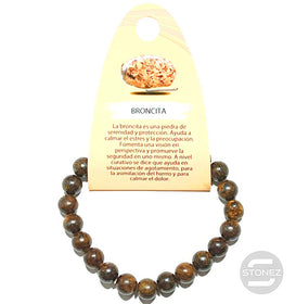 6098500 Pulsera Piedra Natural Broncita 8 mm