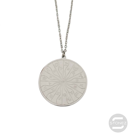 61014-58 Collar Acero Zodiaco Cadena 40+5 Cms