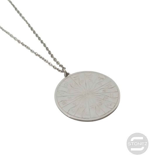 61014-58 Collar Acero Zodiaco Cadena 40+5 Cms