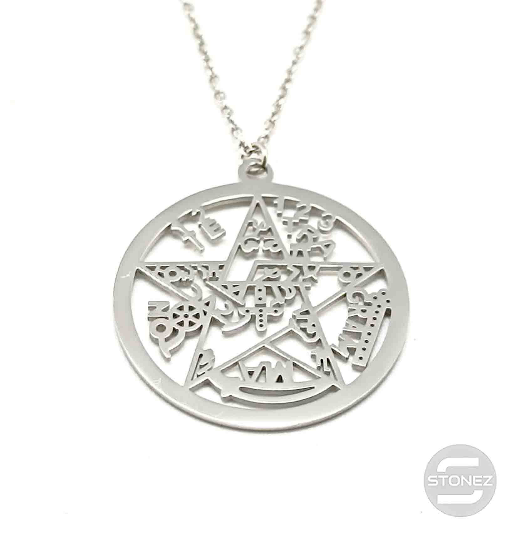 61014-19 Collar Acero Tetragramaton 30 mm Cadena 40+5 Cms