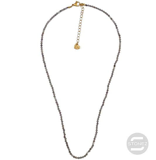 61042-05 Collar Amatista 2 mm Facetado 40+5 Cms Cierre Acero Dorado