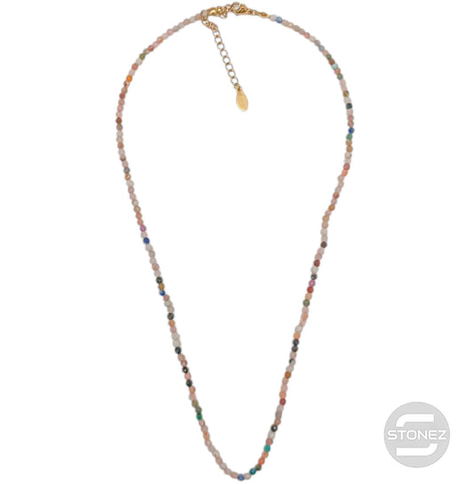 61043-050 Collar Mix 3 mm Facetado 40+5 Cms Cierre Acero Dorado