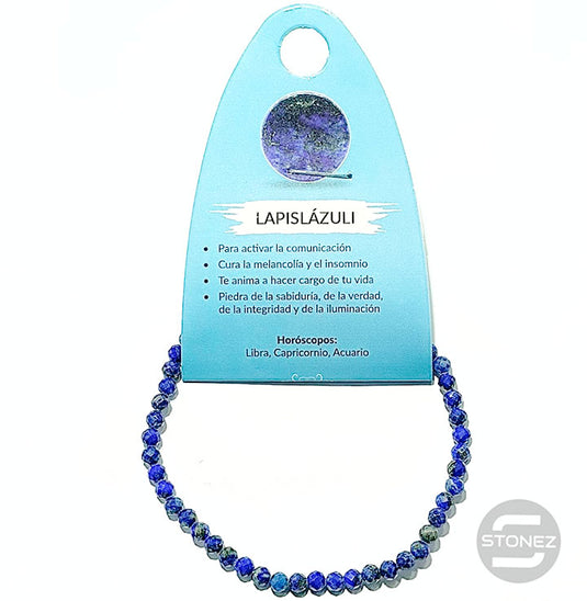 61065 Pulsera Facetada Lapis Lázuli 4mm