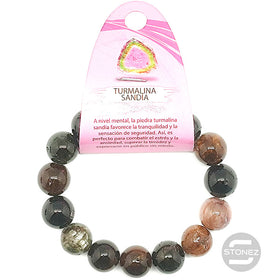 6108300 Pulsera Piedra Natural Turmalina Sandía 14 mm