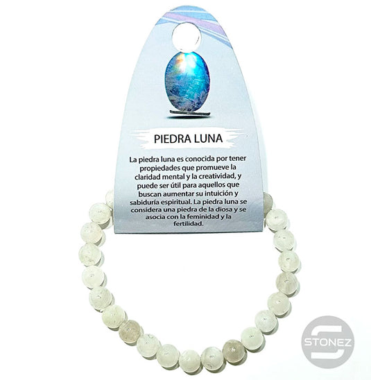 6108800 Pulsera Piedra Natural Piedra Luna 7 mm